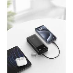 Anker A1384G11 Powerbank 20000mAh 30Watt 2xUSB-C 1xUSB-A Sort